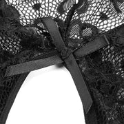 Lace Crotchless Lingerie Set