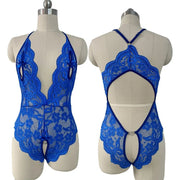 Lace Crotchless Lingerie Set