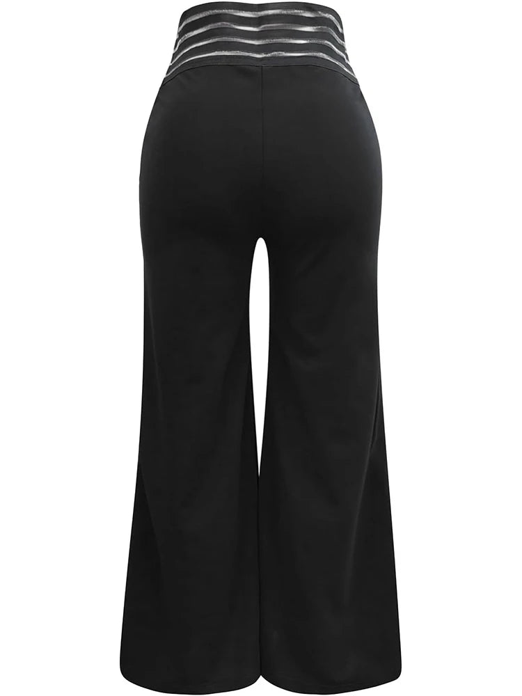 Sophisticated Mesh Flare Pants