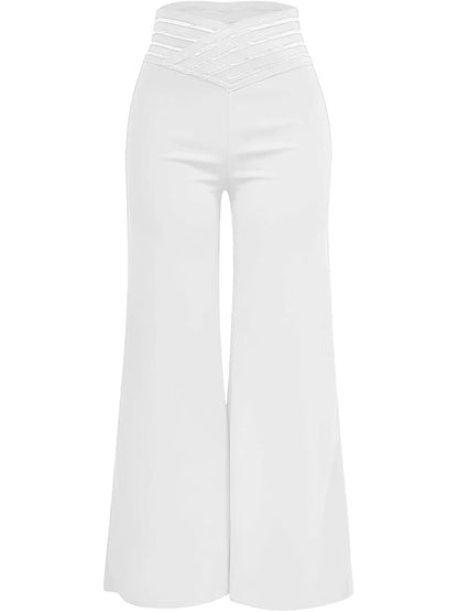 Sophisticated Mesh Flare Pants