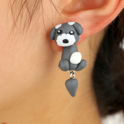 Adorable Cartoon Animal Earrings: Cute 3D Clay Designs for Girls of All Ages