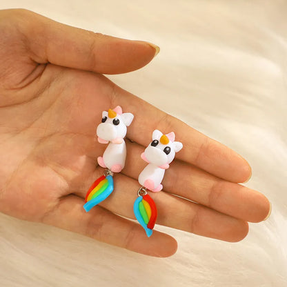 Adorable Cartoon Animal Earrings: Cute 3D Clay Designs for Girls of All Ages