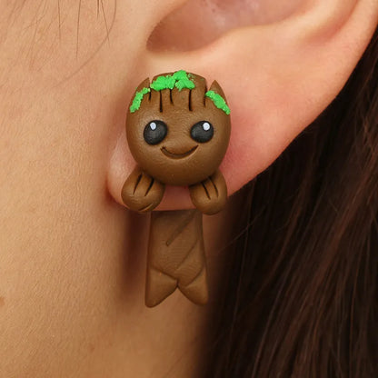 Adorable Cartoon Animal Earrings: Cute 3D Clay Designs for Girls of All Ages