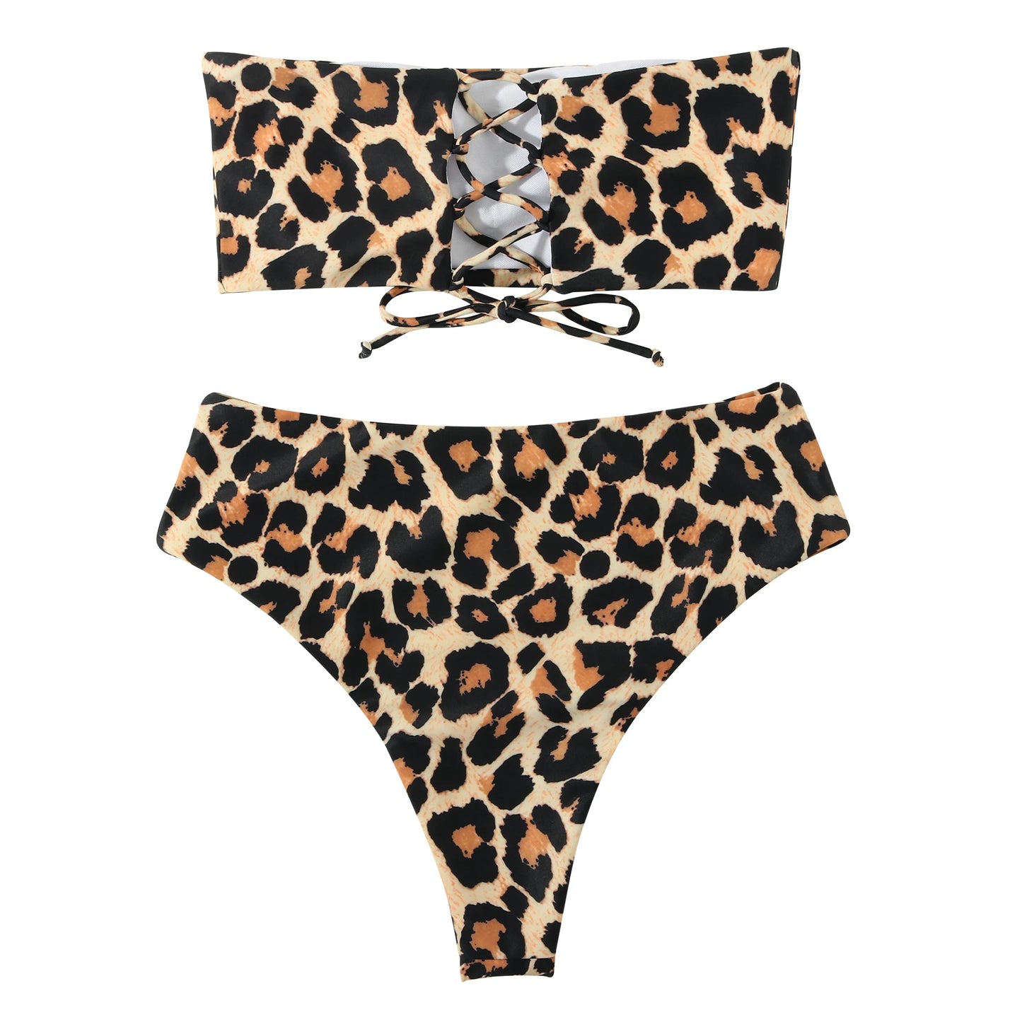 Safari Glamour: Leopard Print High Waist Bikini 2022