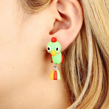 Adorable Cartoon Animal Earrings: Cute 3D Clay Designs for Girls of All Ages