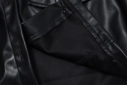 Xeemilo Y2K Faux Leather Short Jacket