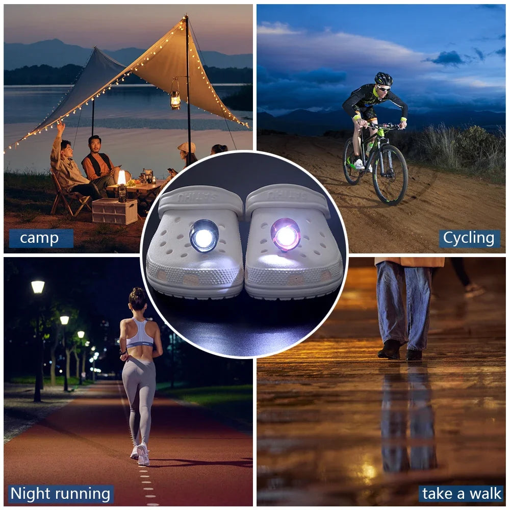 Outdoor LED Headlights for Crocs Shoes: Waterproof and Portable Camping Accessory