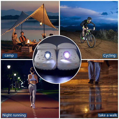 Outdoor LED Headlights for Crocs Shoes: Waterproof and Portable Camping Accessory