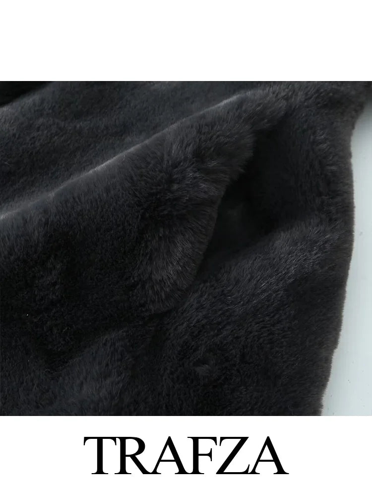 TRAFZA Winter Warmth Fur Coat