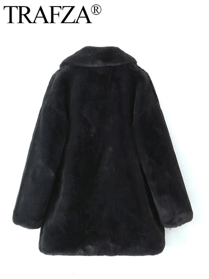 TRAFZA Winter Warmth Fur Coat