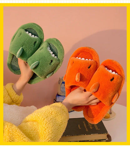 Cartoon Shark Wool Slippers - Cozy Comfort for Autumn and Winter