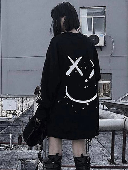 Harajuku Alt Emo Oversized Long Sleeve Tee