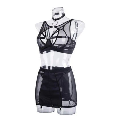 Yimunancy 5-Piece Gothic Lingerie Set