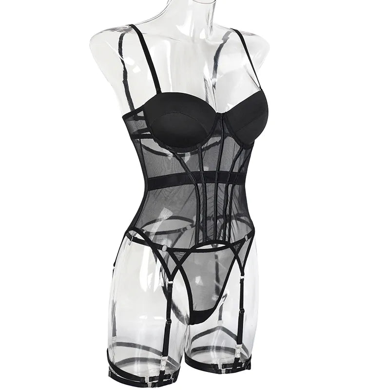 MUZISKAT Luxury Mesh Bodysuit Set