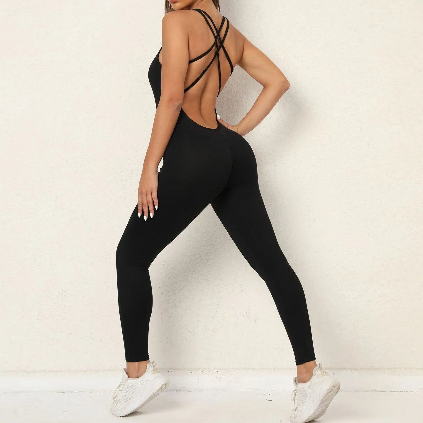 Active Elegance Jumpsuit - Yoga Gym Overalls