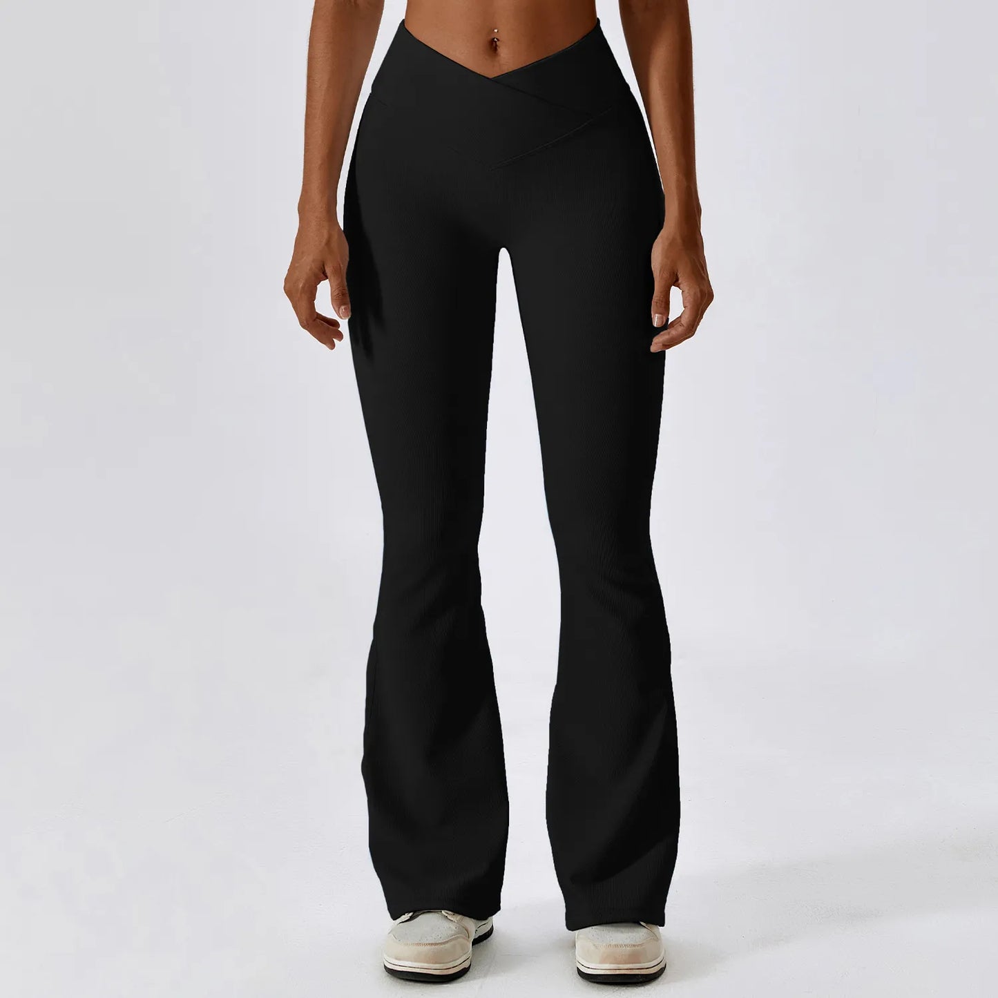 Elegance in Motion Flare Leggings - High Waist Wide Leg Pants