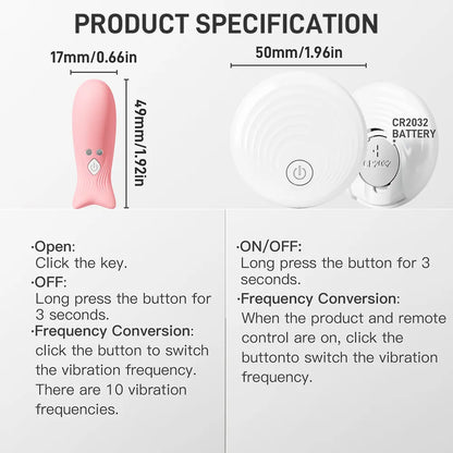 Wireless Nipple Vibrator with 10 Speeds