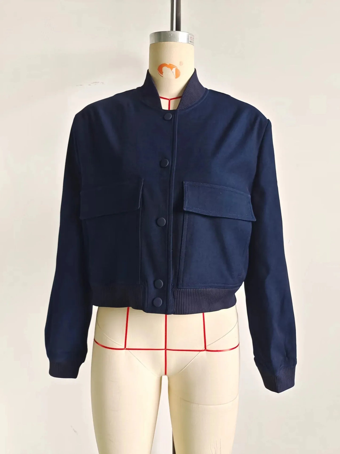 TRAFZA 2023 Vintage Slim Crop Jacket