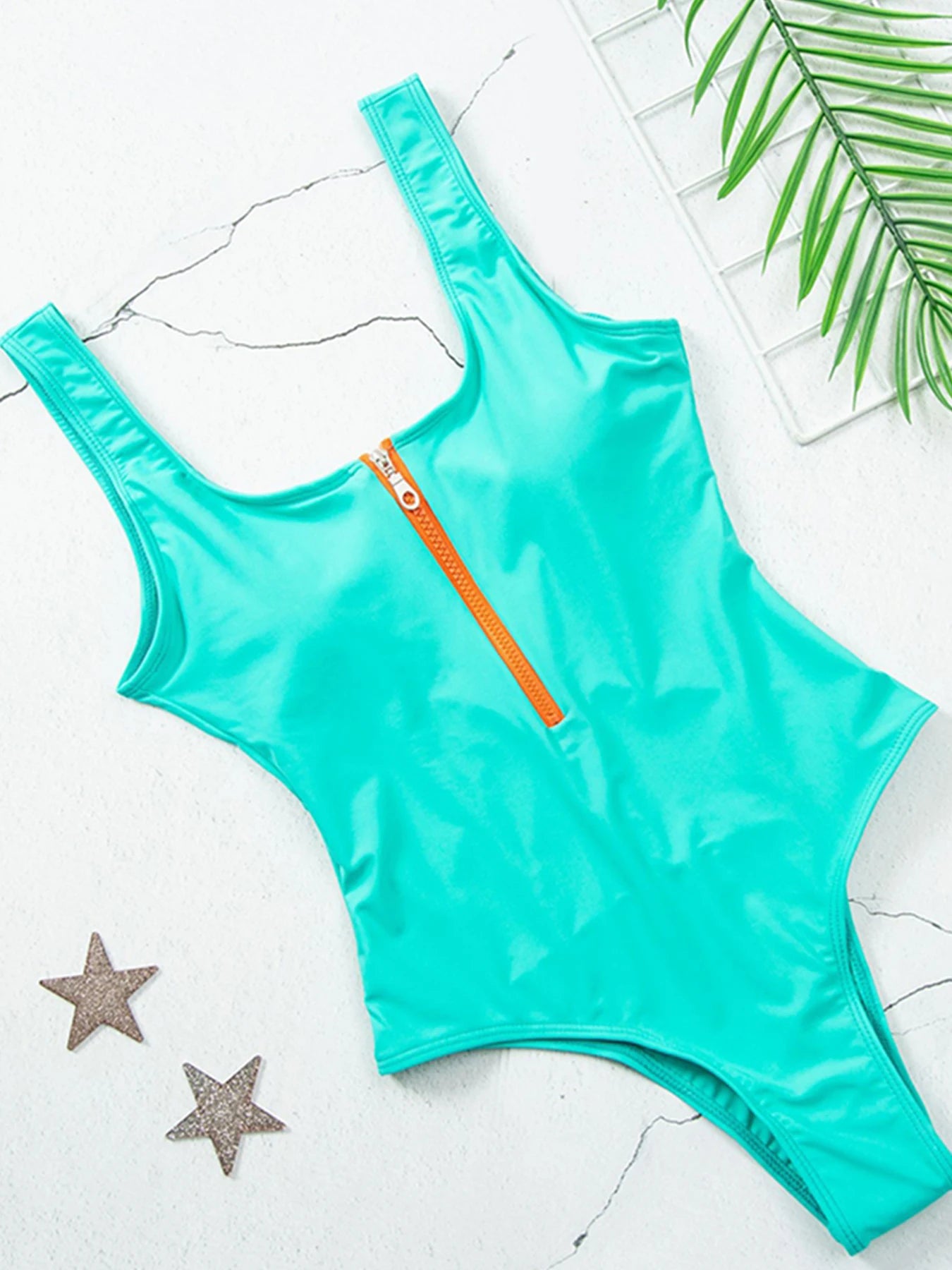 Sleek Elegance: 2023 New Zipper One-Piece Swimsuit