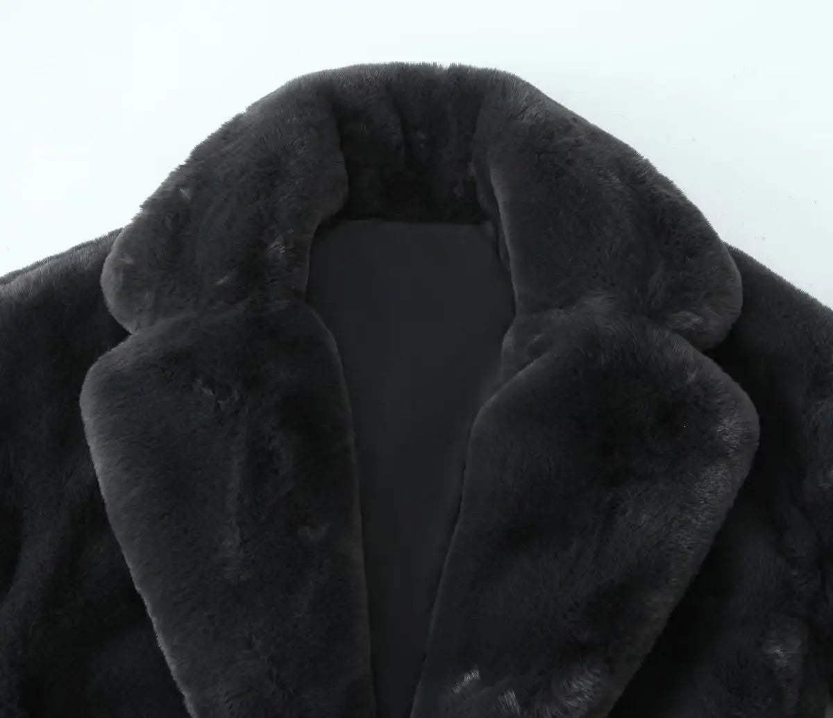 TRAFZA Winter Warmth Fur Coat