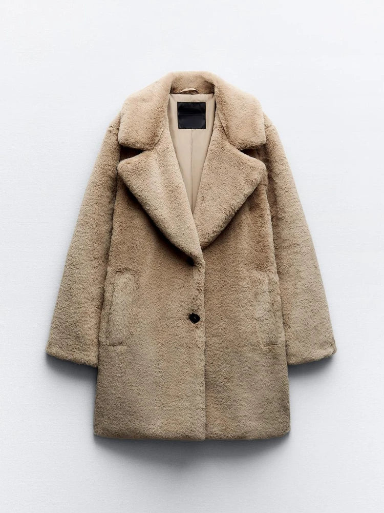 ZBZA Fall/Winter Faux Fur Jacket