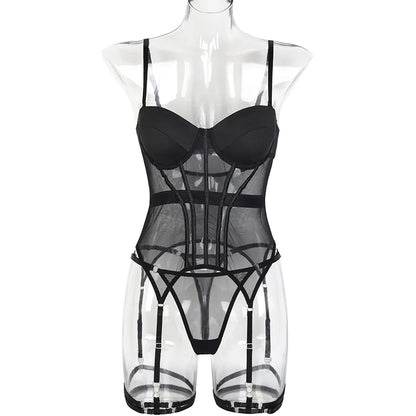 MUZISKAT Luxury Mesh Bodysuit Set