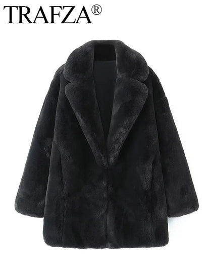 TRAFZA Winter Warmth Fur Coat