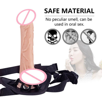 Realistic Strap-On Dildo with Suction Cup