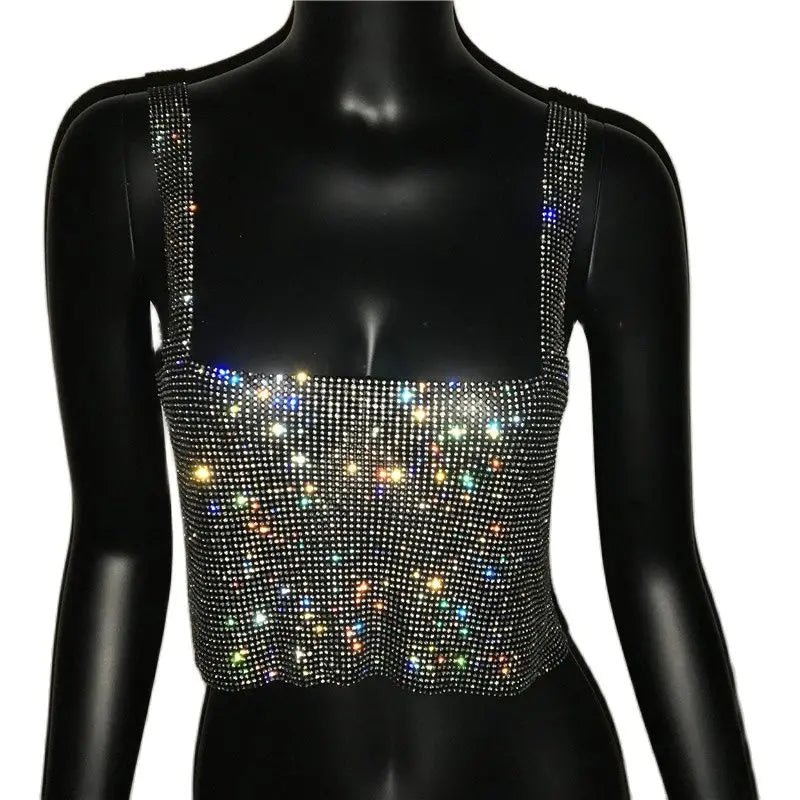 Dazzling Crystal Nightclub Crop Top 2023