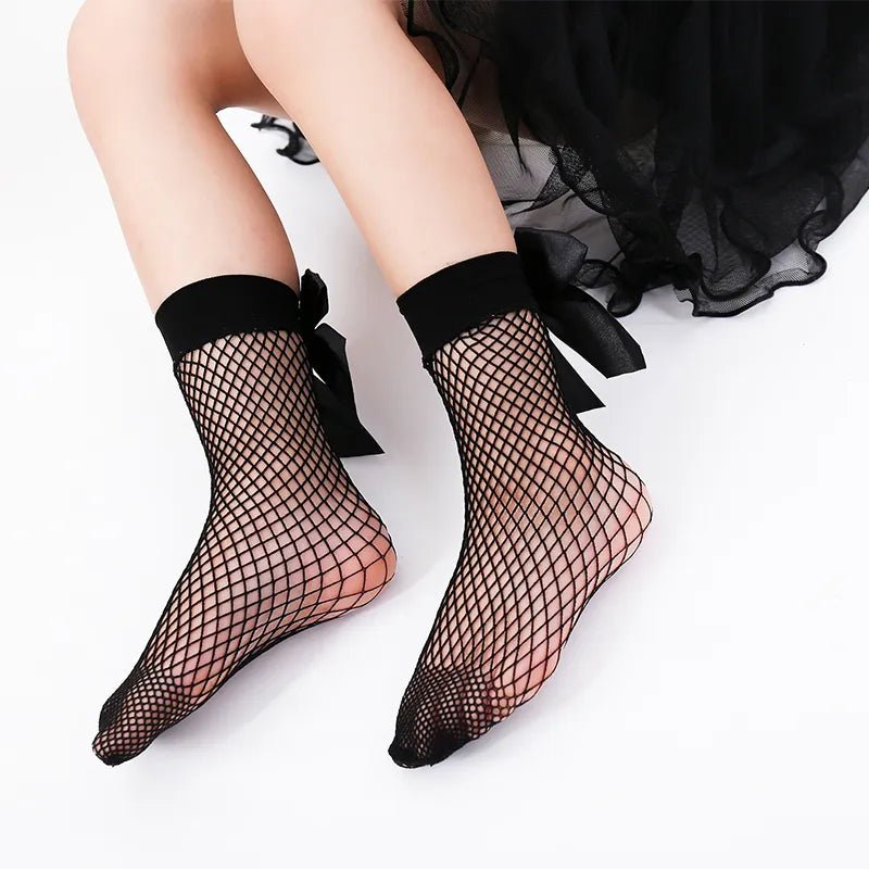 Elastic Fishnet Lingerie Set