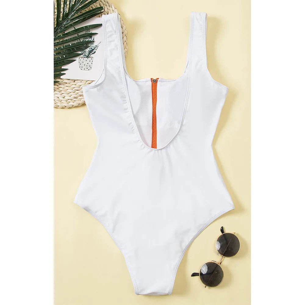 Sleek Elegance: 2023 New Zipper One-Piece Swimsuit