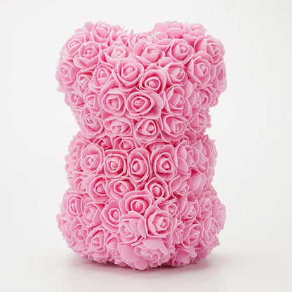 Floral Elegance: 25cm Rose Teddy Bear – A Perfect Valentine's Day Gift