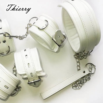 Thierry Luxury White Bondage Restraint Set