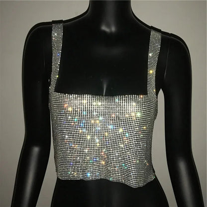 Dazzling Crystal Nightclub Crop Top 2023