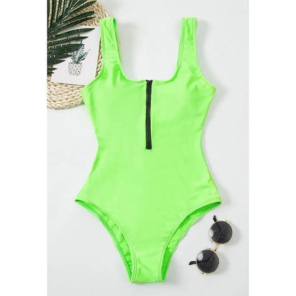 Sleek Elegance: 2023 New Zipper One-Piece Swimsuit