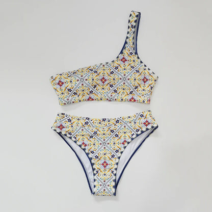 Trendsetter's Paradise: 2023 Printed High Waist Bikini Set