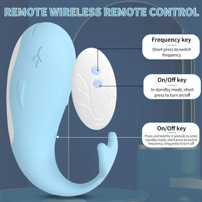 Remote-Controlled Heating Whale Vibrator