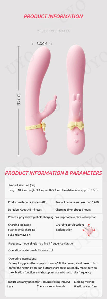 Rechargeable Silicone Rabbit Vibrator