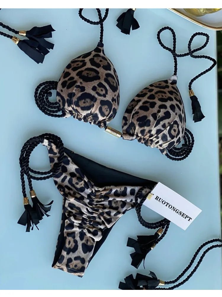 Sultry Elegance: 2023 Summer Micro Bikini Set with Push-Up Design