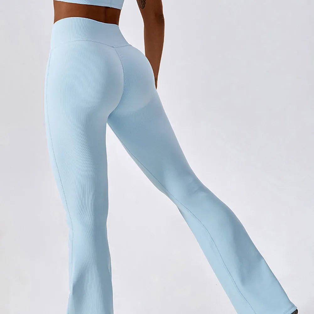 Elegance in Motion Flare Leggings - High Waist Wide Leg Pants