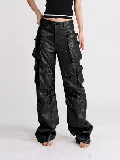 Urban Chic PU Leather Streetwear Pants