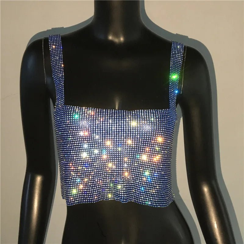 Dazzling Crystal Nightclub Crop Top 2023