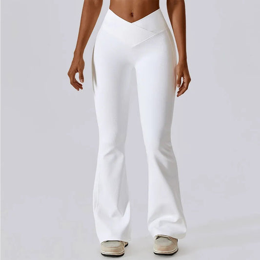 Elegance in Motion Flare Leggings - High Waist Wide Leg Pants