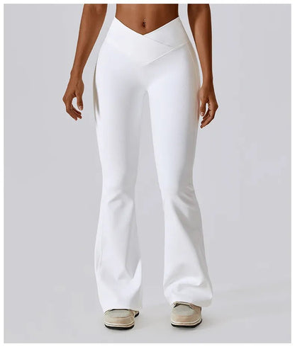 Elegance in Motion Flare Leggings - High Waist Wide Leg Pants