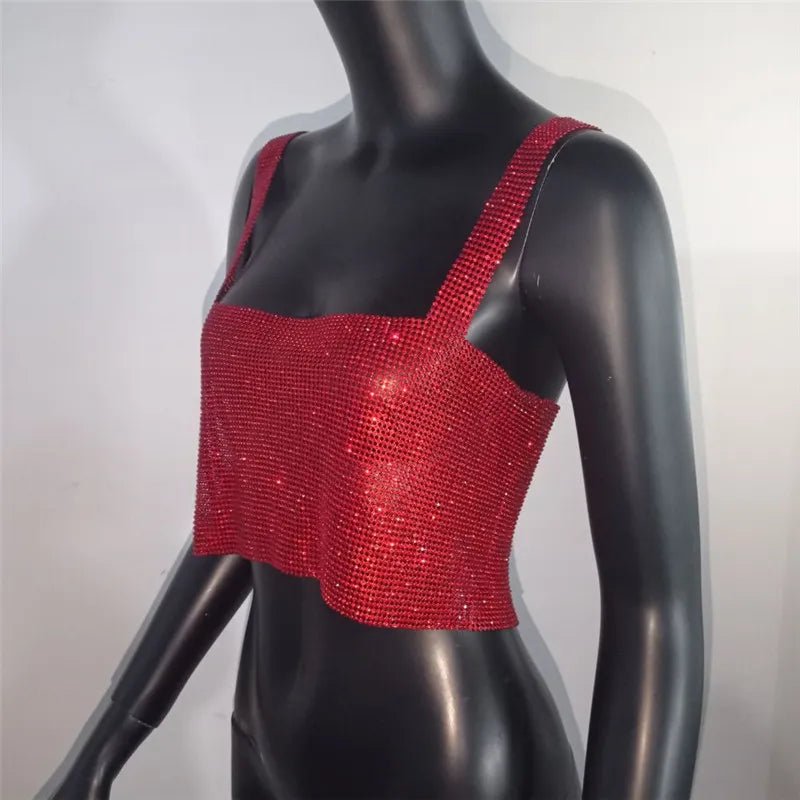 Dazzling Crystal Nightclub Crop Top 2023