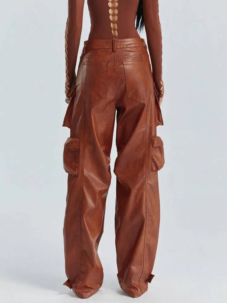 Urban Chic PU Leather Streetwear Pants