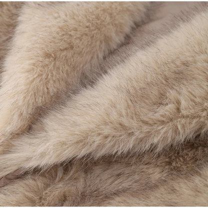 Luxury Fluffy Faux Fur Winter Coat