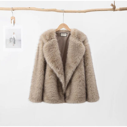 Luxury Fluffy Faux Fur Winter Coat