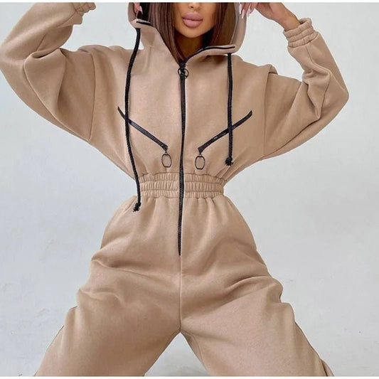 Casual Comfort Hooded Jumpsuit for Women