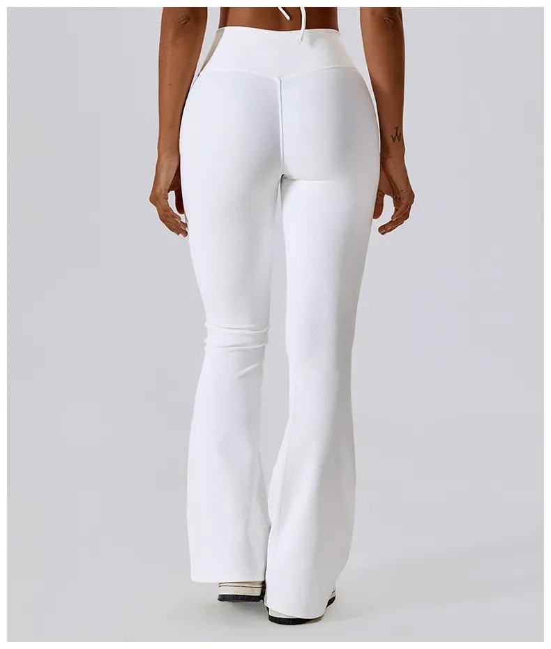 Elegance in Motion Flare Leggings - High Waist Wide Leg Pants